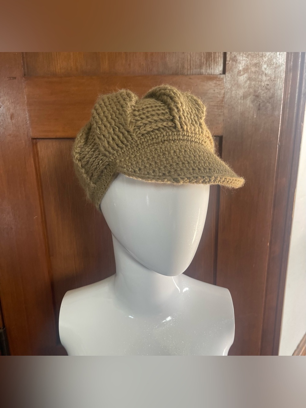 Source Unknown Cable Knit Visor Hat - Camel